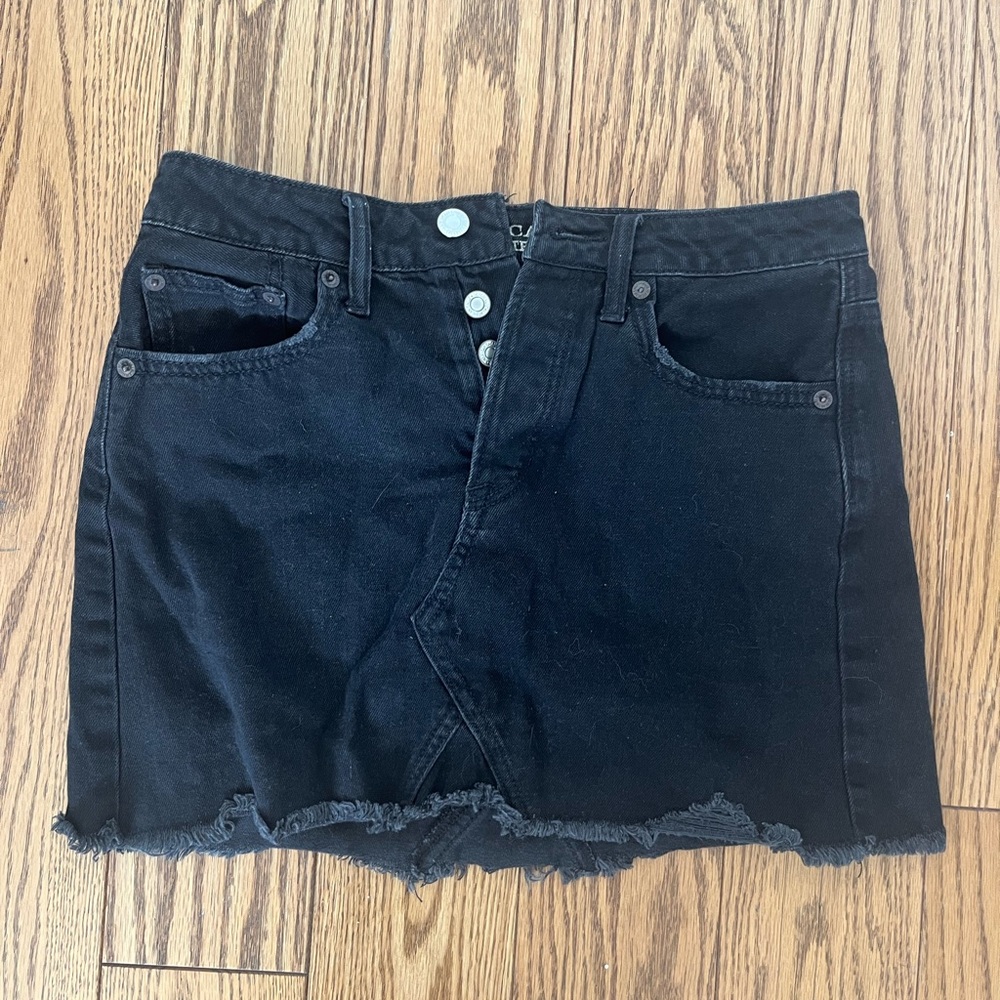 Black Denim Jean Skirt - Abercrombie Fitch - Size Small